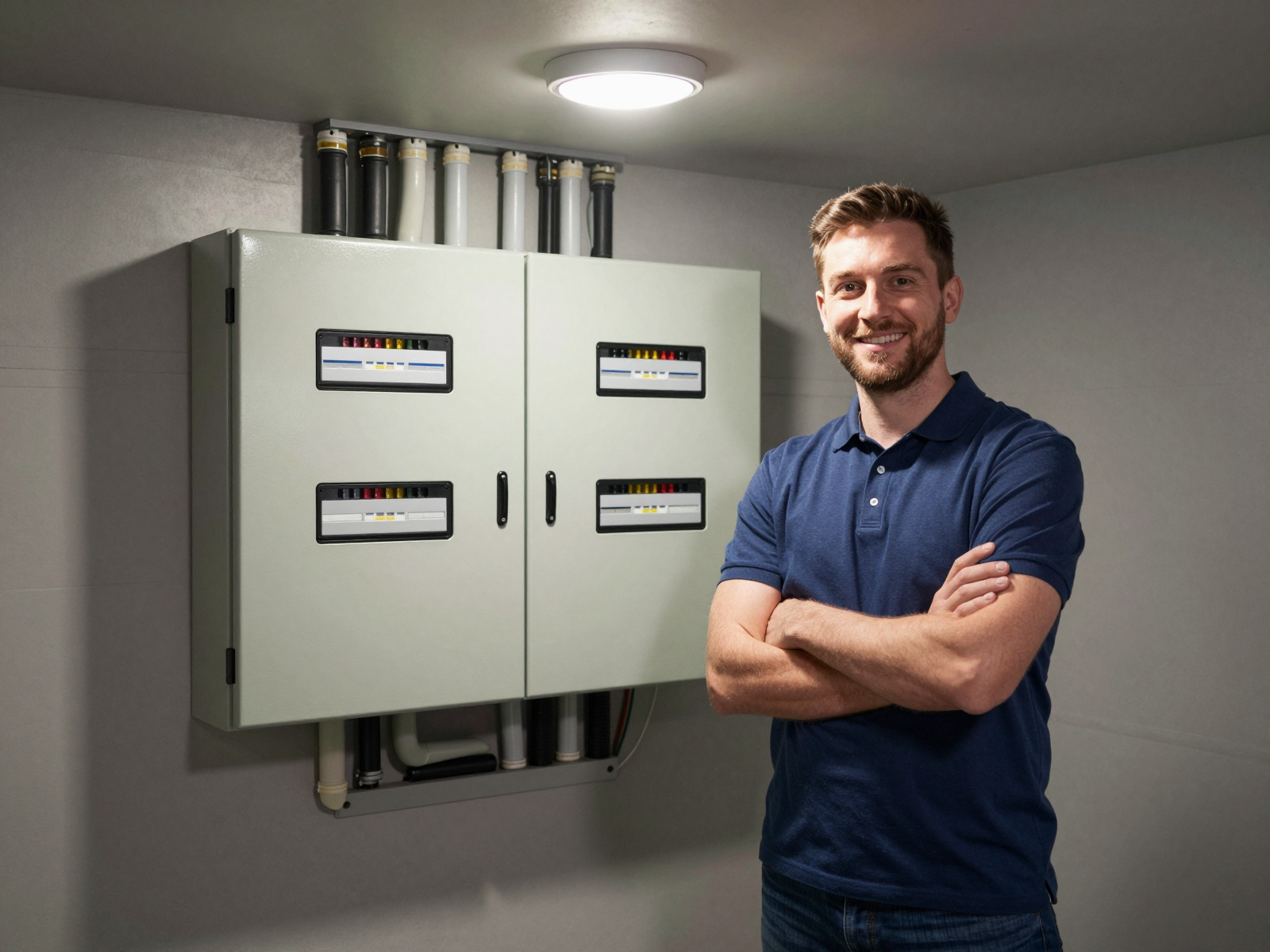 Completed electrical work showcasing professional craftsmanship